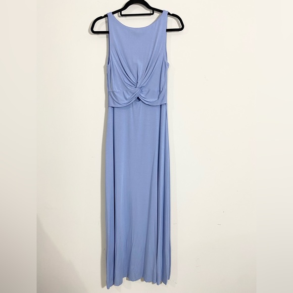 Bailey 44 Dresses & Skirts - Bailey 44 Light Periwinkle Blue Sleeveless Crewneck Crossover Midi Dress
